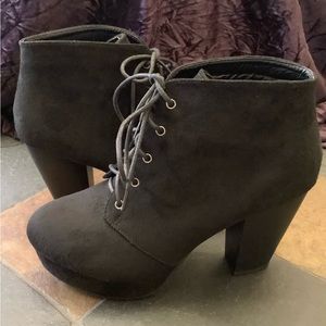Forever Ankle Boot 10 Chunky Heel Lace up